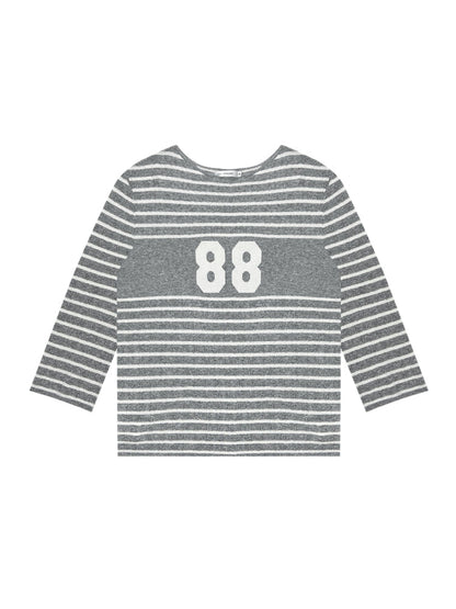 Printed Striped Knitted Sweater