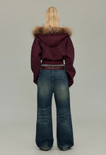 Detachable Fur Collar Hoodie Jacket