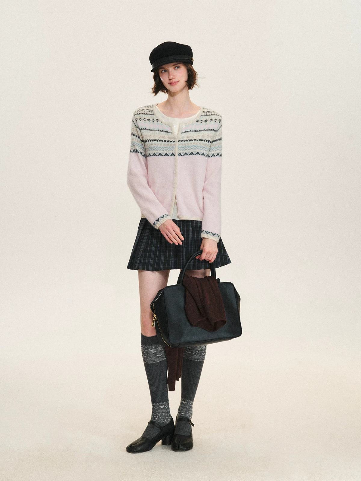 Pastel Fair Isle Knit Cardigan