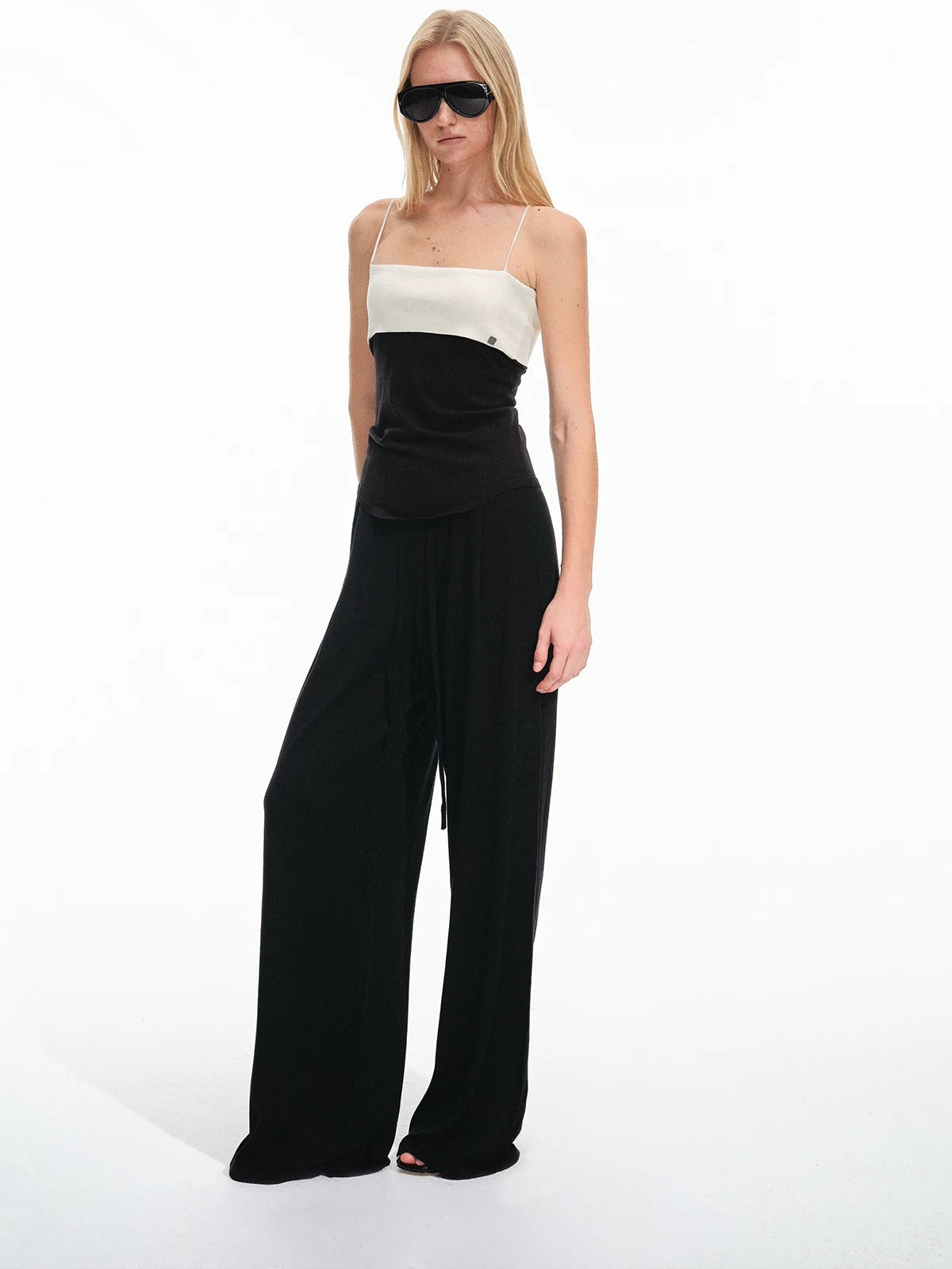 Contrast Knit Vest Set