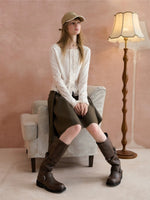 Tie Waist A-Line Puffed Skirt
