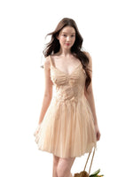 Floral Lace Tulle Slip Dress