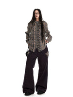 Star Patch Wide Leg Pants
