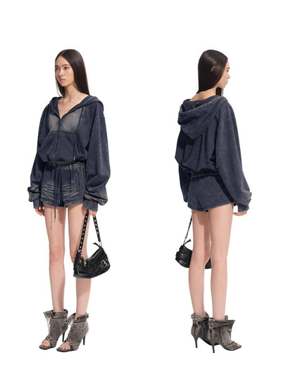 Volcano Distressed Denim Shorts