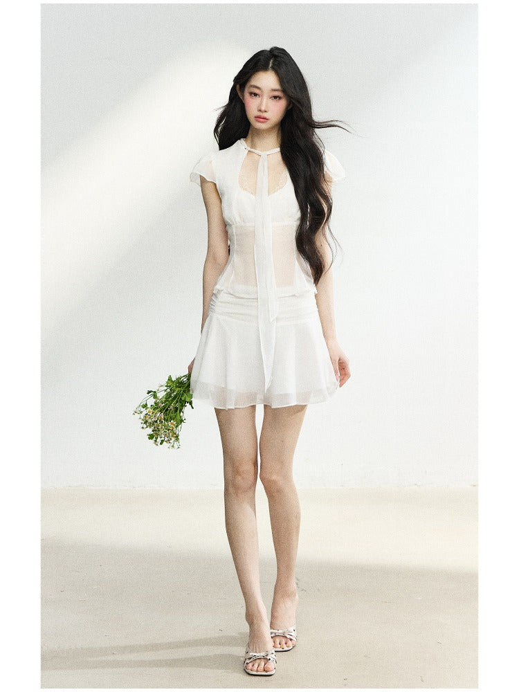 Tie-Waist Ruffle Skirt Set