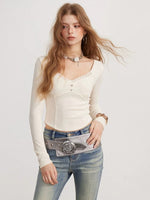 Lace Patchwork Long Sleeve Top