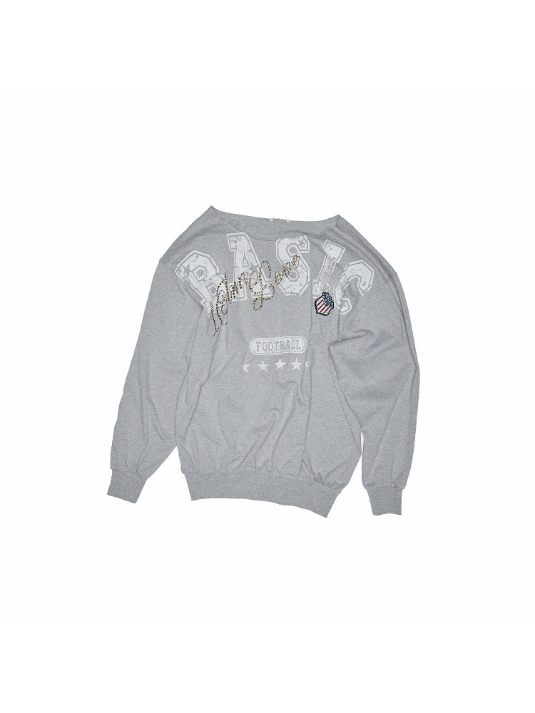 Retro Letter Print Sweatshirt