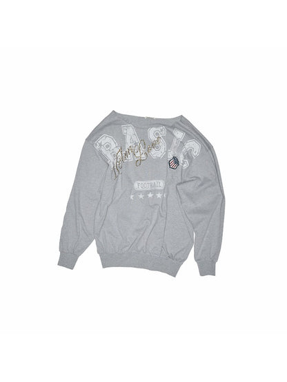 Retro Letter Print Sweatshirt