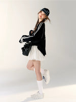 Contrast Bow Long Sleeve Tee