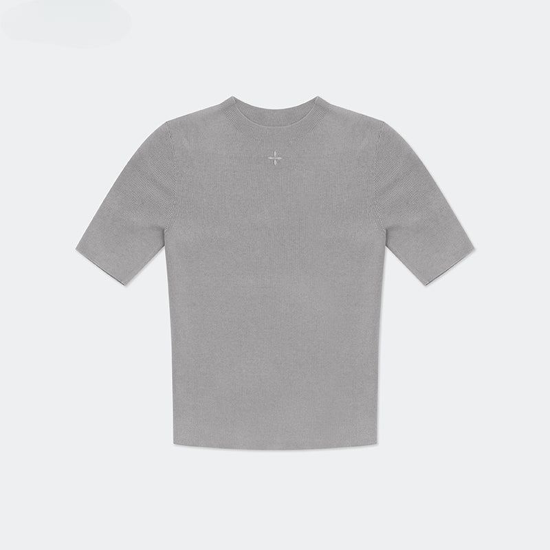 Hug High Neck Seamless T-Shirt