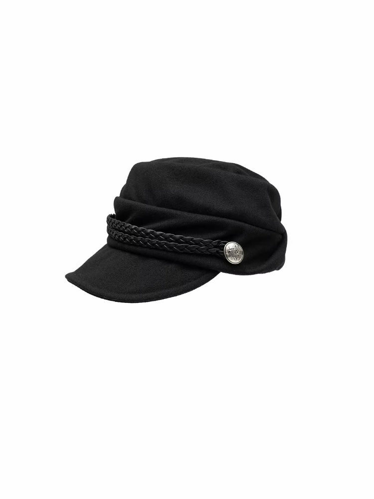 Pleated Baker Boy Cap