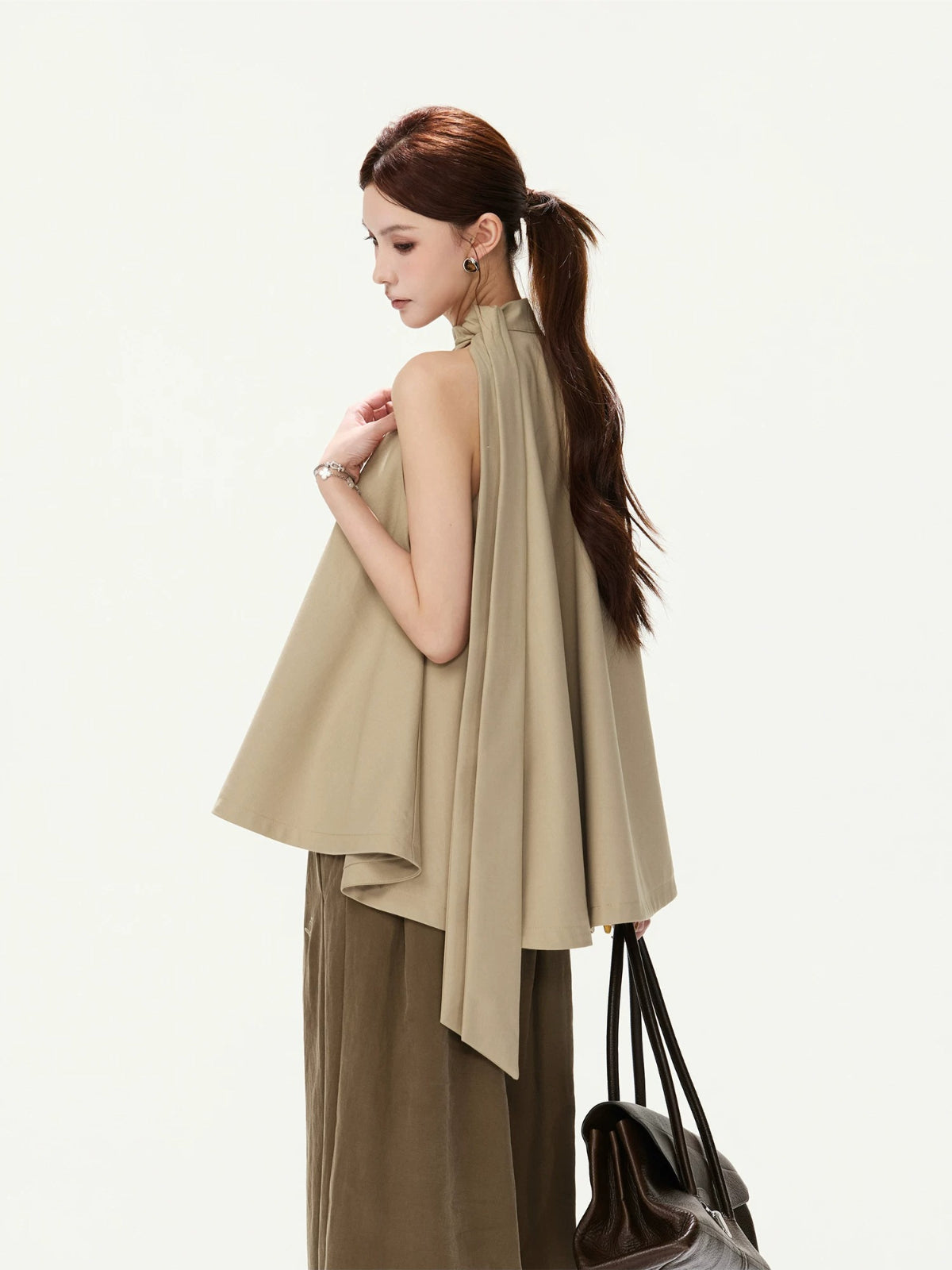 Double Button Halter Vest