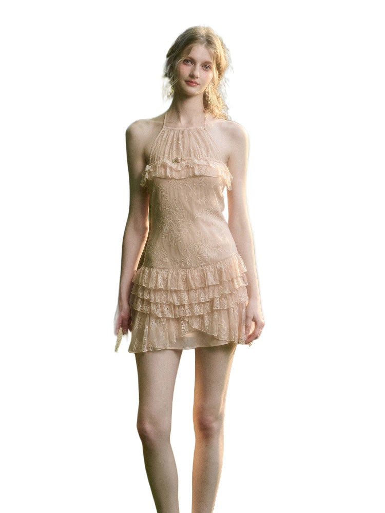 Pink Lace Slip Dress