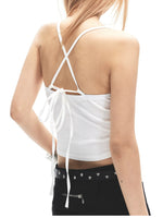 Metal Buckle Backless Tank Top