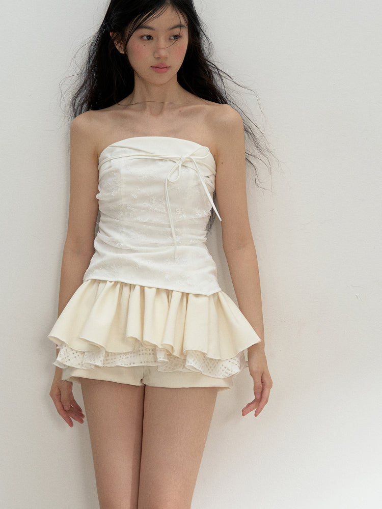 Black and White 3D A-Line Skirt
