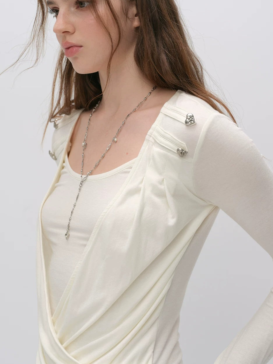 Layered V-Neck Blend Top