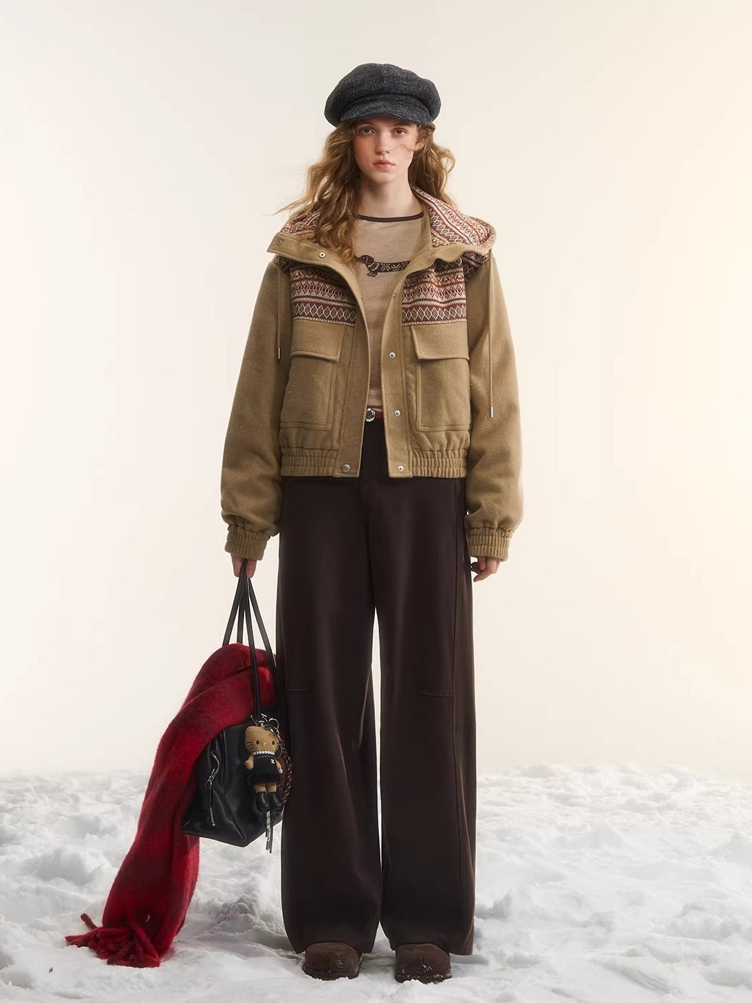 Fair Isle Hooded Down Jacket