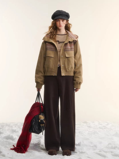 Fair Isle Hooded Down Jacket