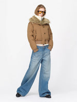 Oversized Fur Collar Down Jacket