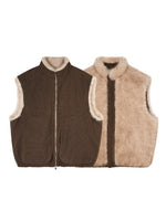 Reversible Eco Fur Wool Vest