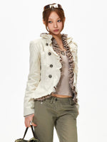 Frayed Cropped Jacket