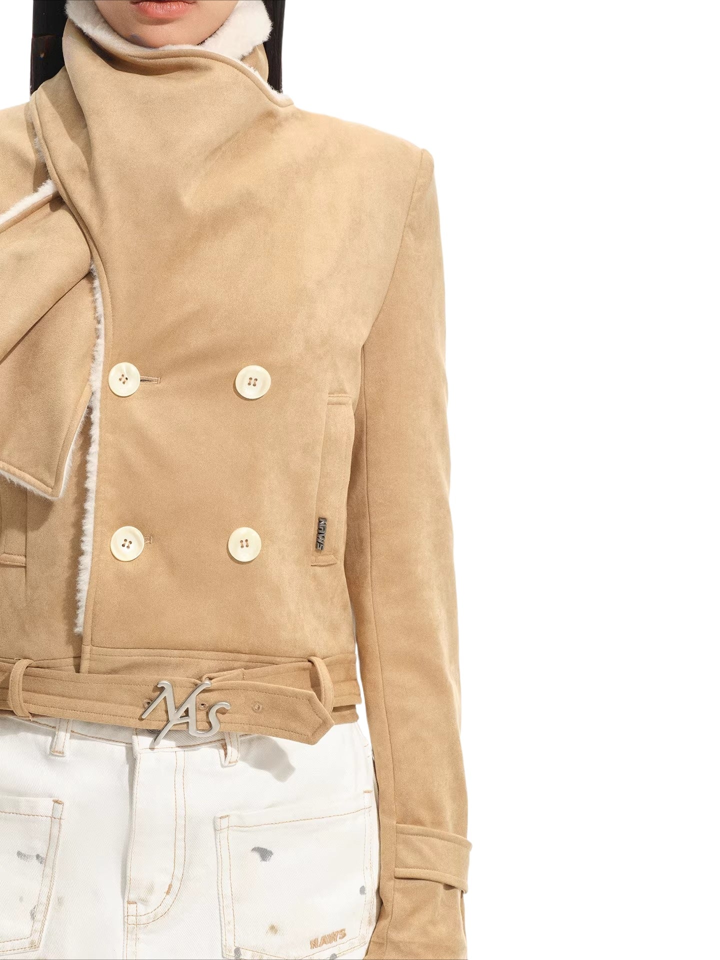 Maddie Shawl Short Suede Jacket