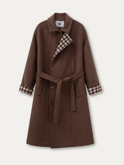 Pink &amp; Brown &quot;Berlin Avenue&quot; Plaid Coat