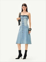 Trani Strapless Denim Dress