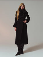 Merino Hourglass Double-Faced Wool Long Coat