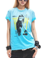 Punk Ruched Graphic Crop Tee
