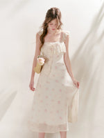 Rose Print Lace Maxi Dress
