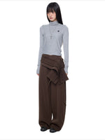 Ruffled Overlay Trousers