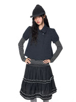 Polka Dot Plaid Collar Shirt