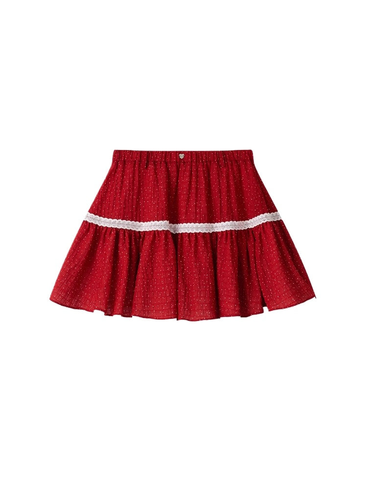 Ballet A-Line Lace Short Skirt