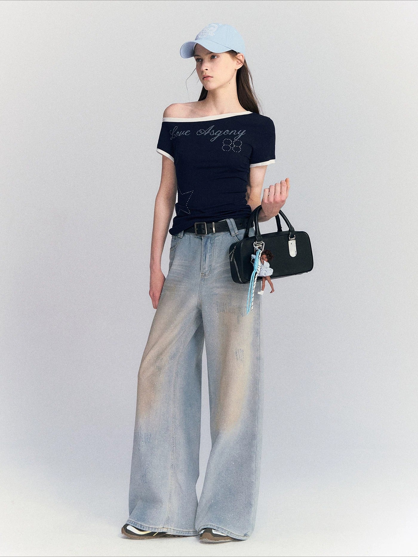 Shimmer Wide Leg Jeans