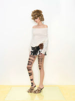 Letter Print Sheer Tights