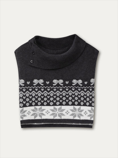 Double-Breasted Fur-Collar Coat Set