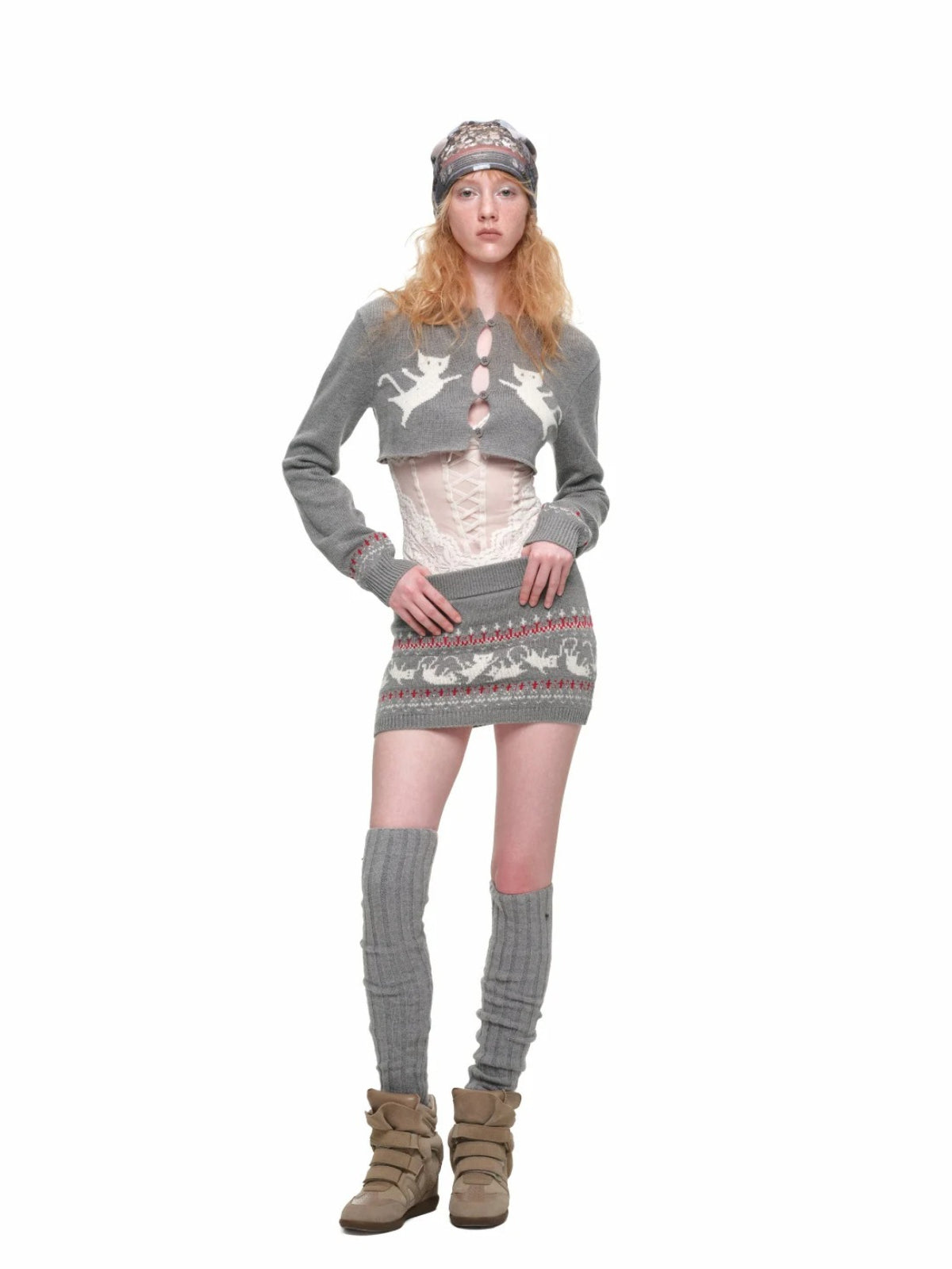 Flocked Lace V-Neck Mesh Bodysuit