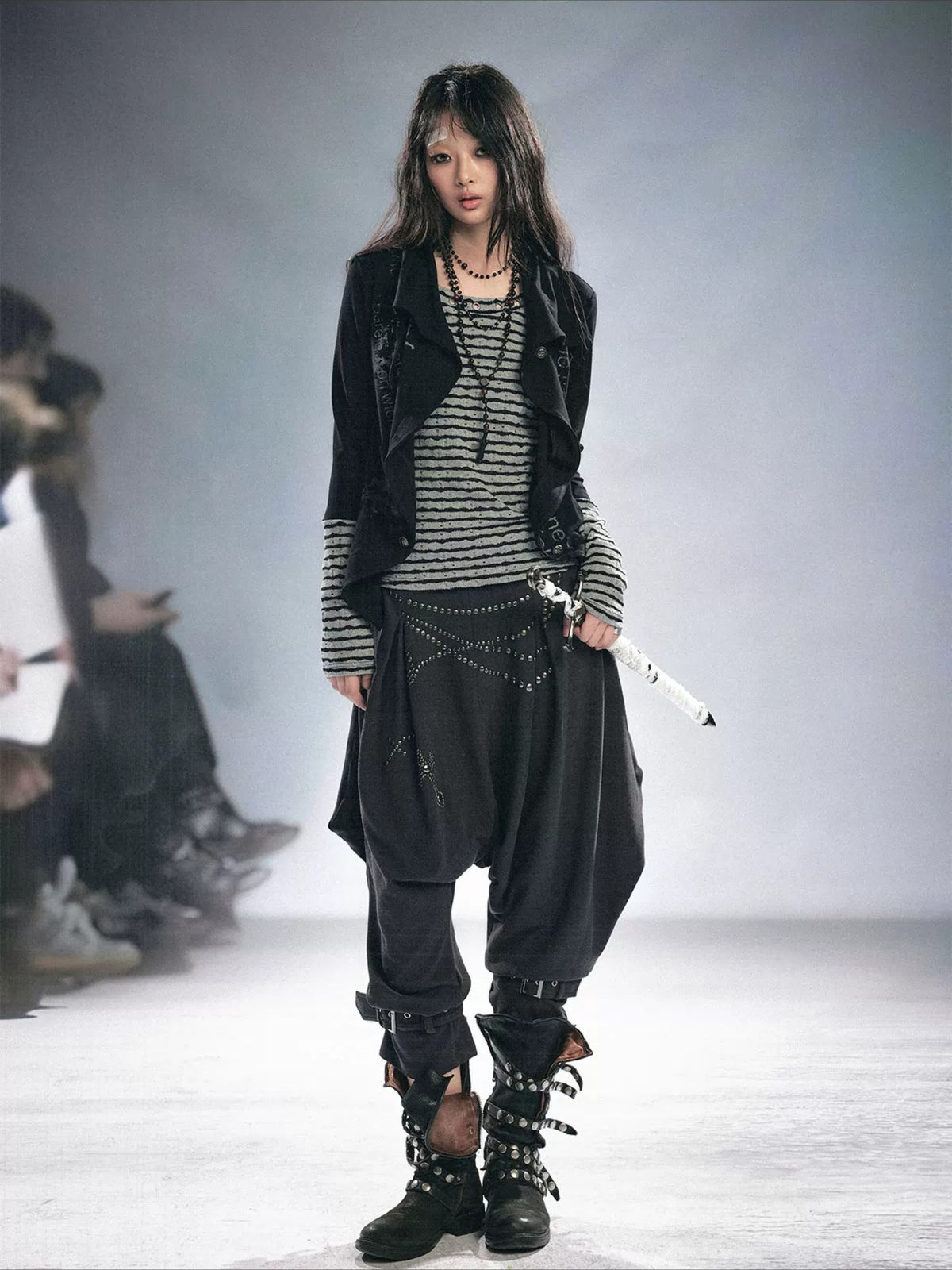 Punk Layered Knit Top