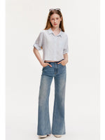 Washed Wide Leg Jeans