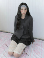 Layered Ruffle High-Waisted Mini Skirt