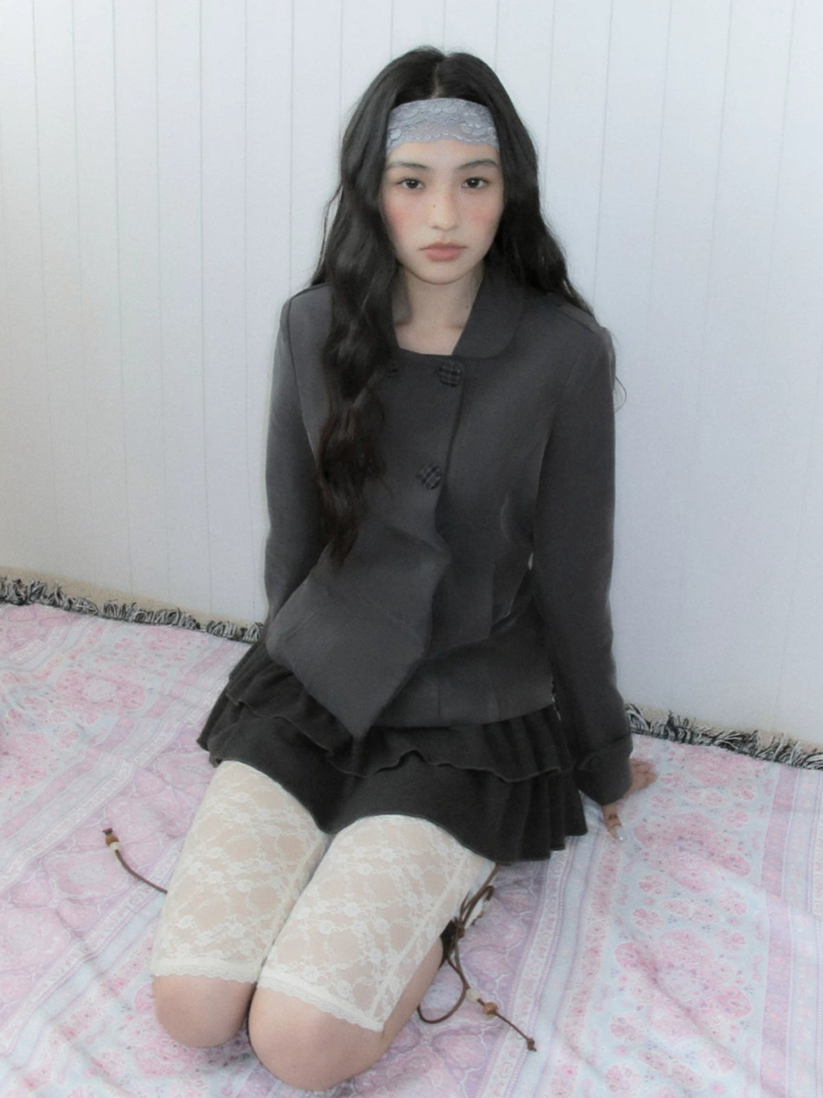 Layered Ruffle High-Waisted Mini Skirt