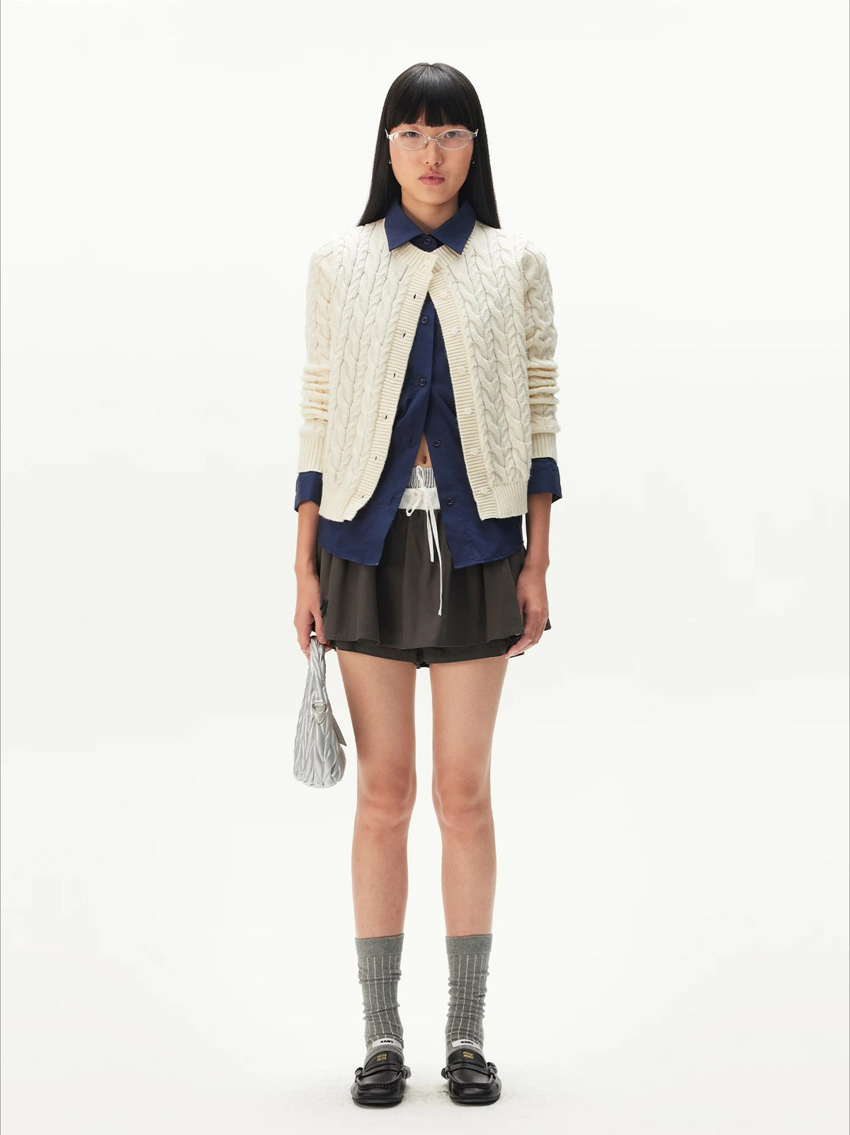 Cloud Wool Patchwork Cardigan