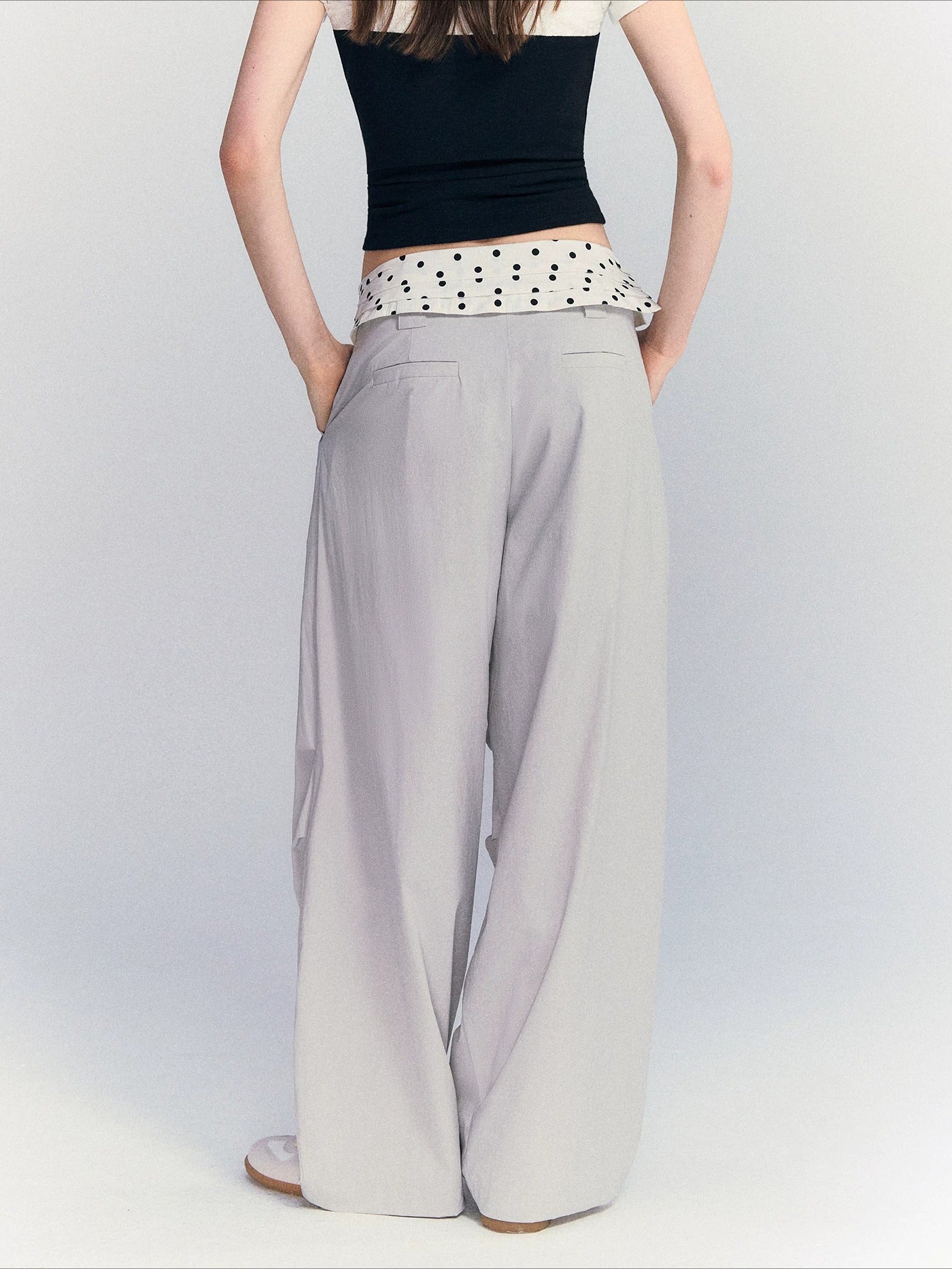 Polka Dot Straight Pants