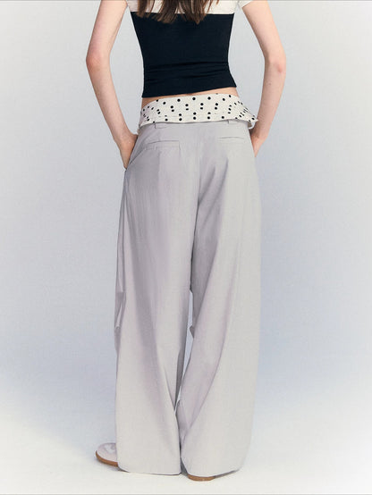 Polka Dot Straight Pants