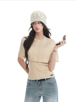 Vintage Double-Breasted Cape Sweater