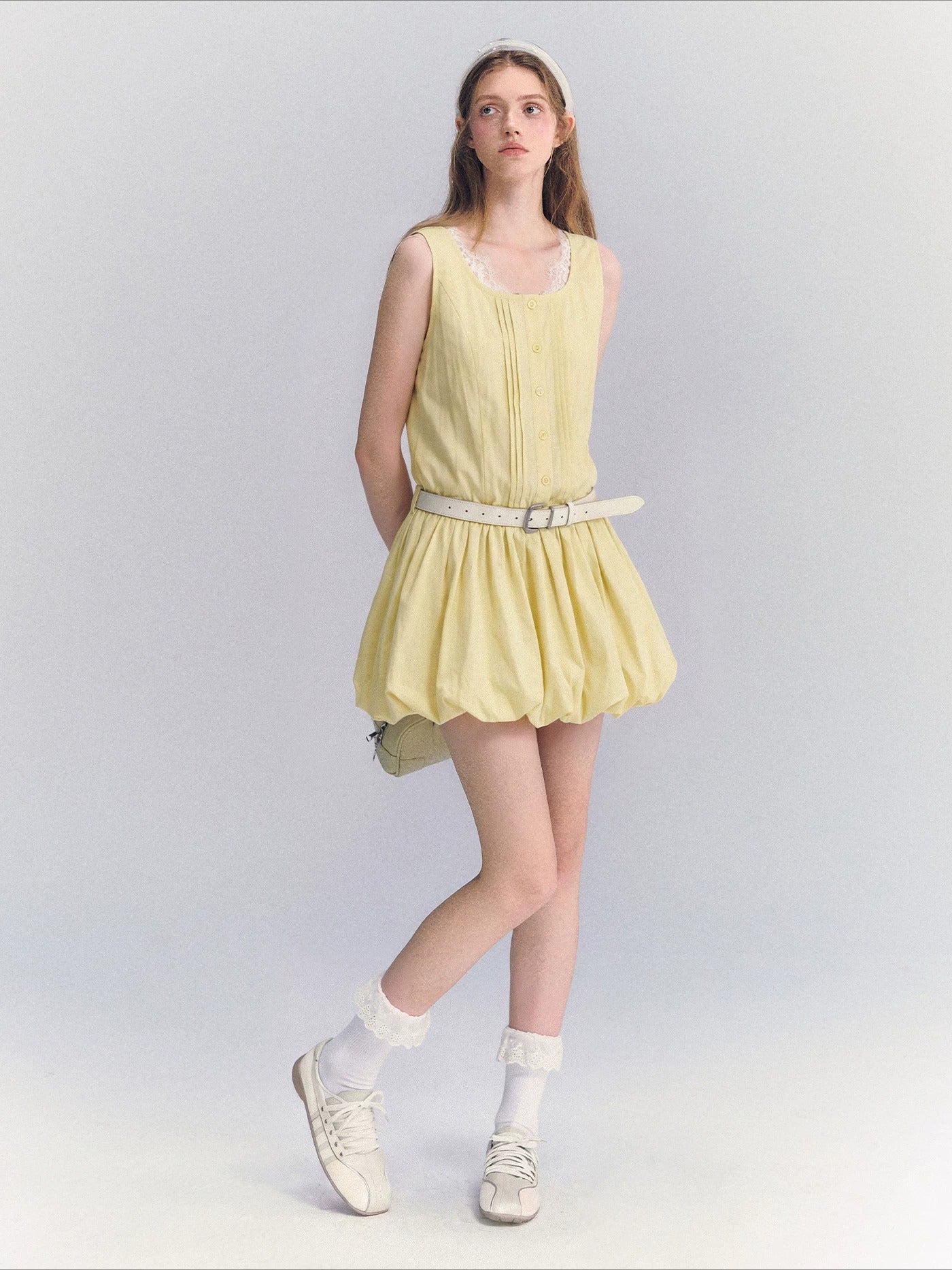 Sleeveless Lace Bubble Dress