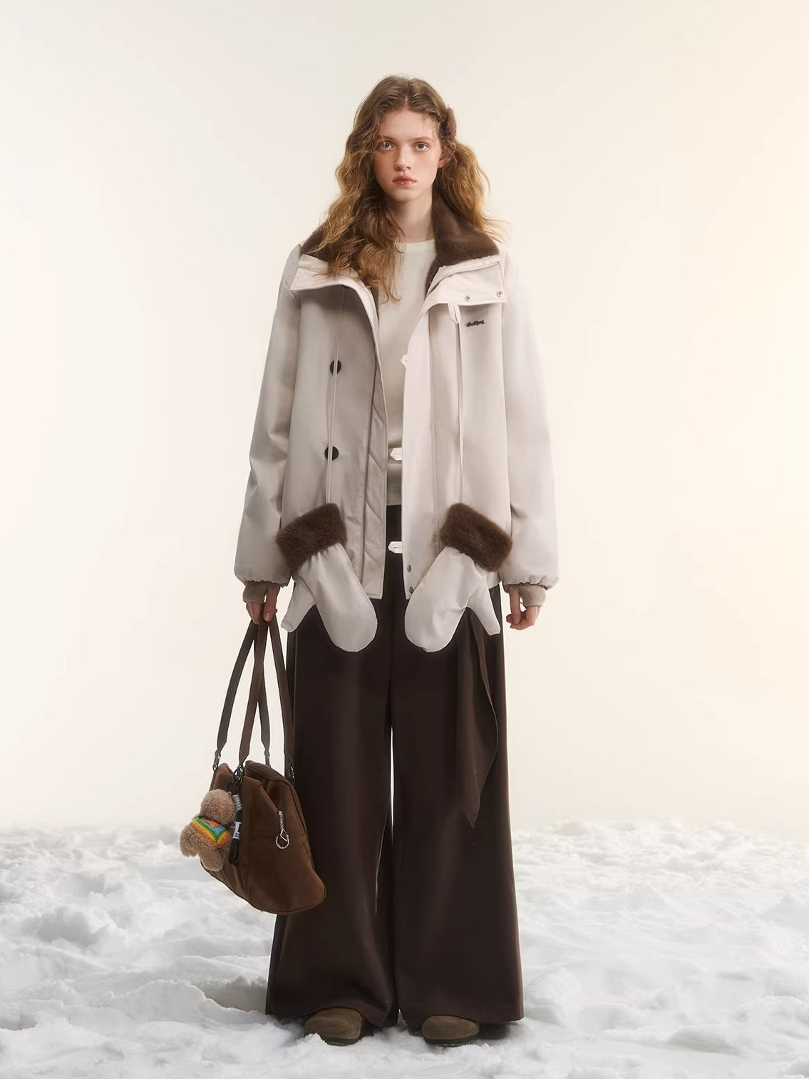 Layered Relaxed Wide Pants