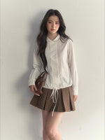 Vintage Doll Collar Double-Breasted Shirt