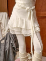 Mohair Wool Open-Knit Vest Set